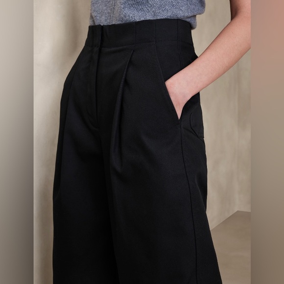 Banana Republic Black Wide Leg Pants Size 2 - Picture 4 of 5